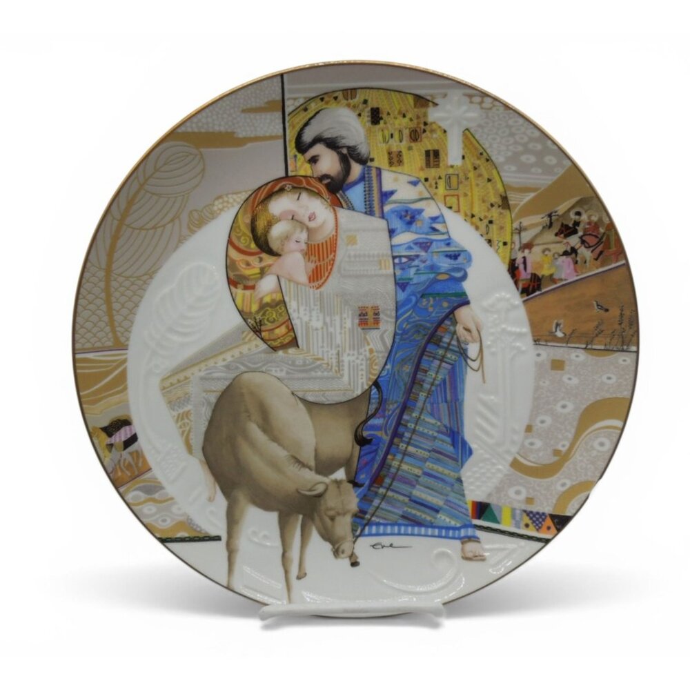 Biblical Mothers Mary and Jesus Plate Boxed with COA Vintage 10"